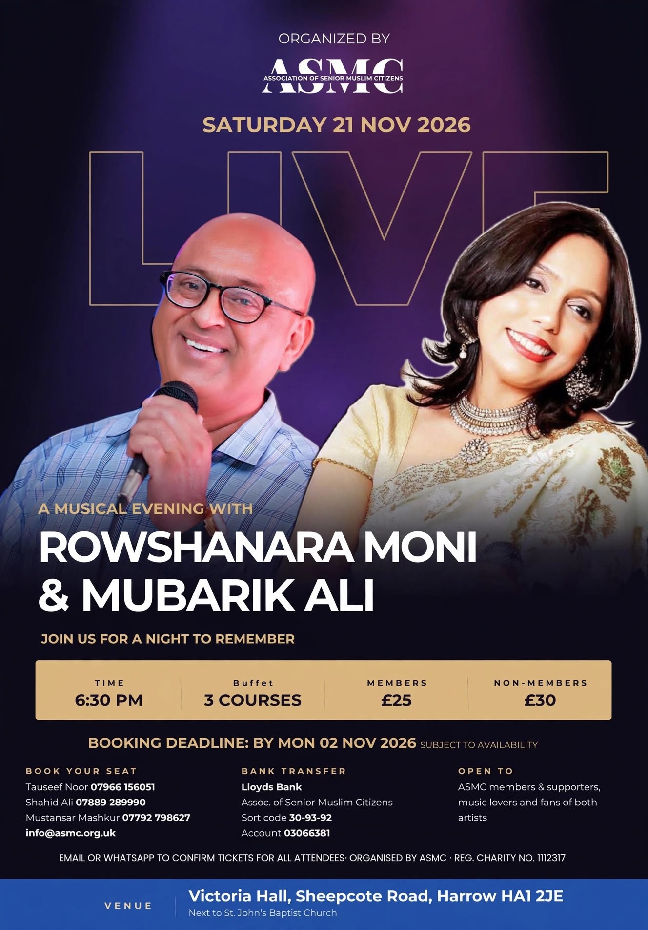 Live Music Evening flyer